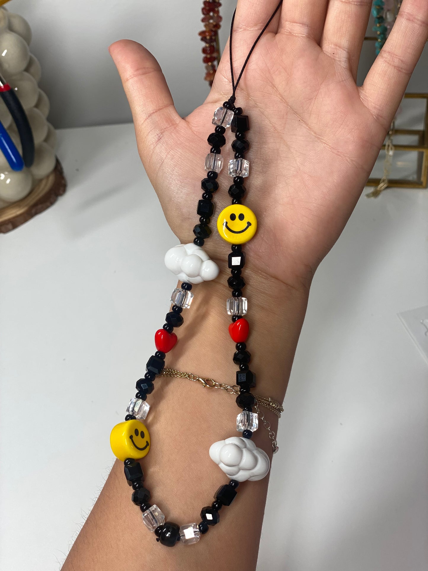 HEAD & HEART IN THE CLOUDS phone charm