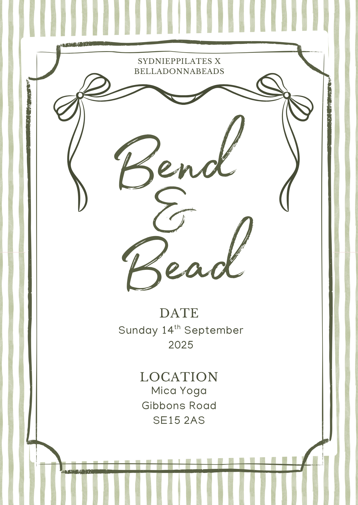 BEND & BEAD TICKET