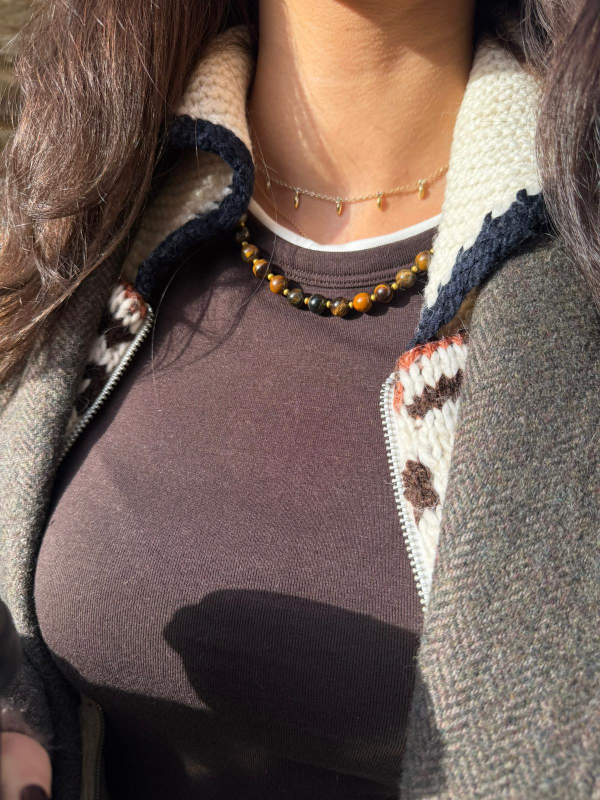 TIGERS EYE STRAND necklace