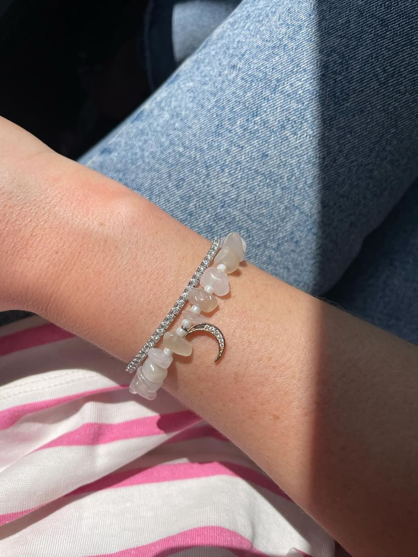 ROSE QUARTZ & MOONSTONE bracelet