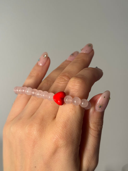 LOVE ROSE QUARTZ bracelet