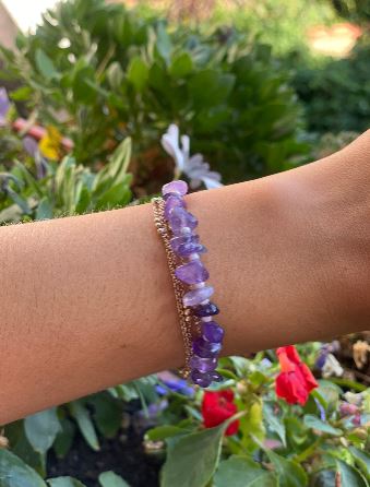 AMETHYST bead bracelet