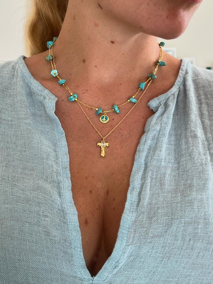 TURQUOISE PEACE necklace