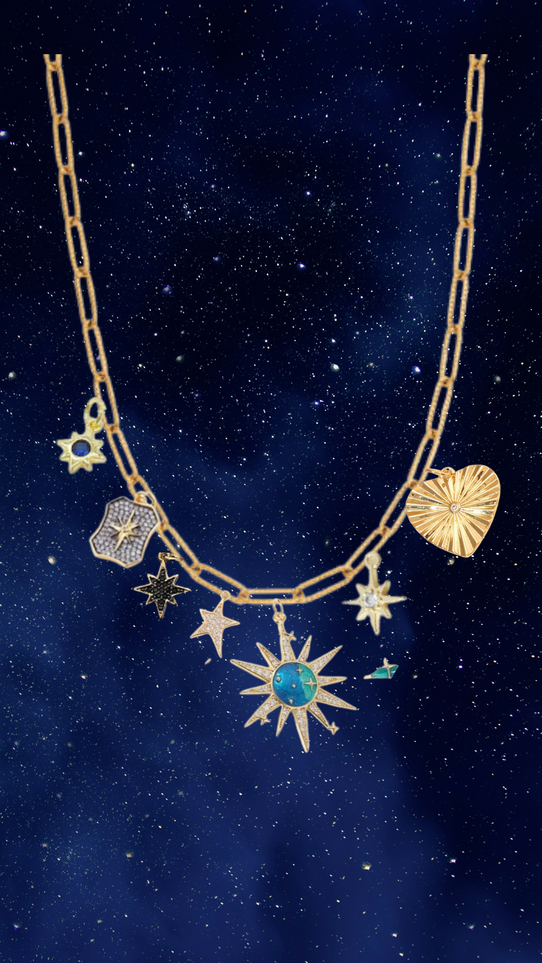 NIGHT SKY charm necklace