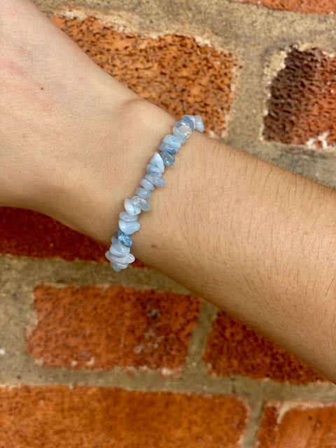 AQUAMARINE full chip bracelet